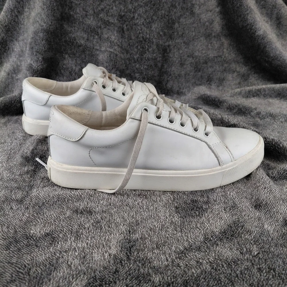 Sam‎ Edelman Ethyl Leather Low Top Sneakers White Women's Size 7.5M